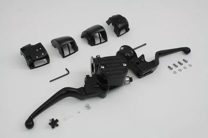 V-Twin Handlebar Control Kit Black for Harley Davidson FXST & FLST (Part #07-0641NMB *10S) by V-Twin