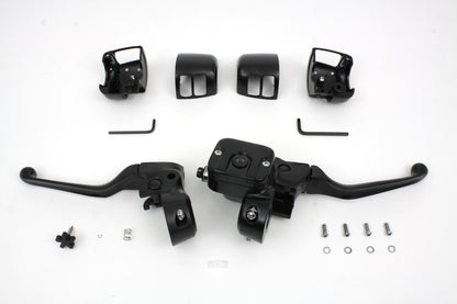 V-Twin H07-0689MB Smooth Contour Black Handlebar Control Kit for Harley-Davidson FLST
