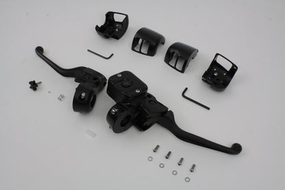 V-Twin H07-0689MB Smooth Contour Black Handlebar Control Kit for Harley-Davidson FLST
