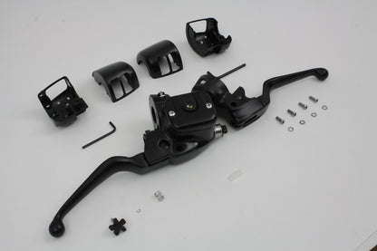V-Twin H07-0689MB Smooth Contour Black Handlebar Control Kit for Harley-Davidson FLST