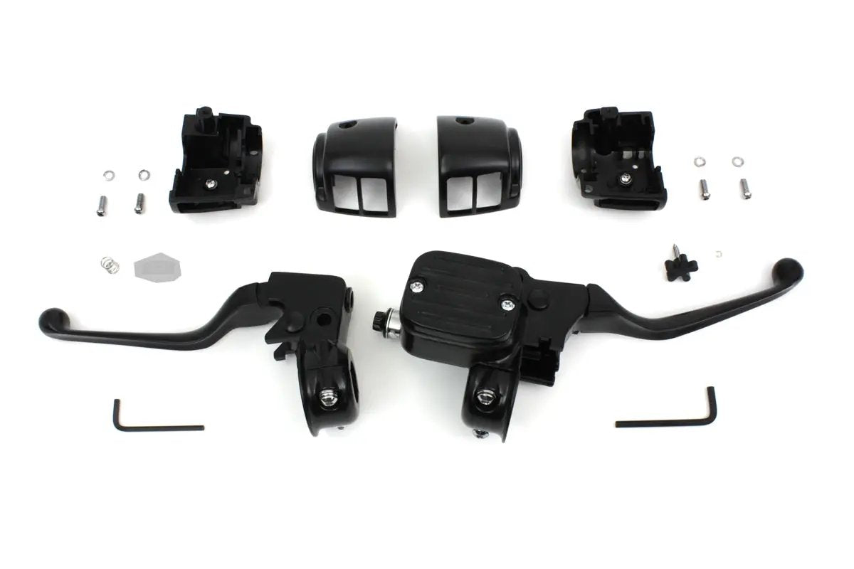 V-Twin Contour Style Handlebar Control Kit Black for Harley Davidson FXST (1996-2005) by V-Twin