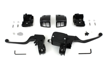 V-Twin Contour Style Handlebar Control Kit Black for Harley Davidson FXST (1996-2005) by V-Twin