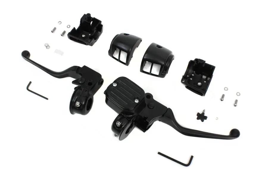 V-Twin Contour Style Handlebar Control Kit Black for Harley Davidson FXST (1996-2005) by V-Twin