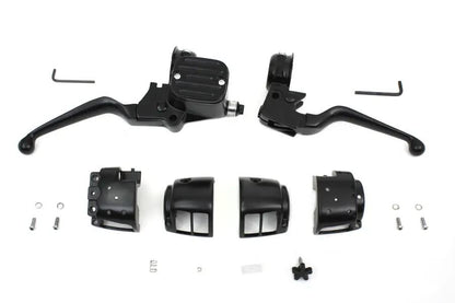V-Twin Contour Style Handlebar Control Kit Black for Harley Davidson FXST (1996-2005) by V-Twin