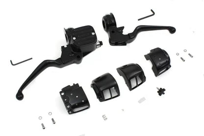 V-Twin Contour Style Handlebar Control Kit Black for Harley Davidson FXST (1996-2005) by V-Twin