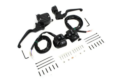 V-Twin Handlebar Control Kit with Switches for Harley Davidson FXST - Black, Part #07-0642MBK by V-Twin