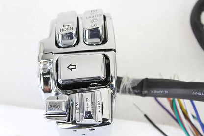V-Twin Chrome Handlebar Control Kit for Harley Davidson FLHT and FLHR Models, Part H07-0781K by V-Twin