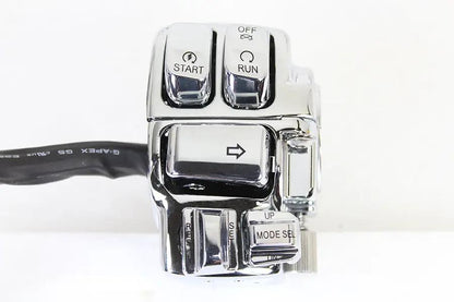 V-Twin Chrome Handlebar Control Kit for Harley Davidson FLHT and FLHR Models, Part H07-0781K by V-Twin