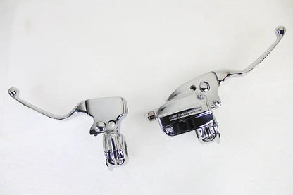 V-Twin Chrome Handlebar Control Kit for Harley Davidson FLHT and FLHR Models, Part H07-0781K by V-Twin