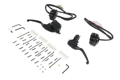 V-Twin Matte Black Handlebar Control Kit for Harley Davidson FLHT & FLHR (2008-2013) by V-Twin