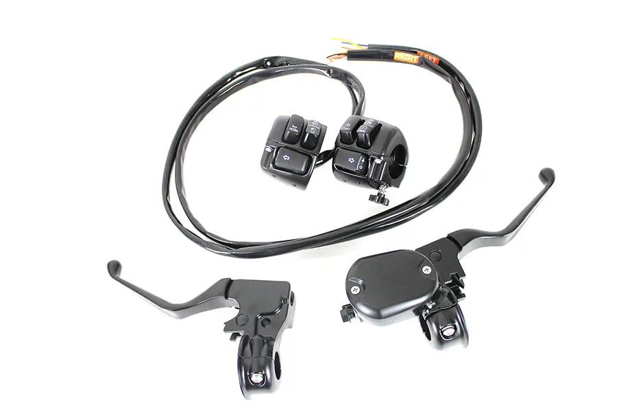 V-Twin Handlebar Control Kit with Switches for Harley Davidson XL (2007-2013), Black by V-Twin