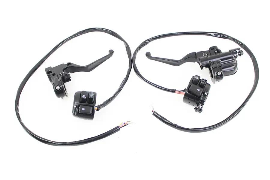 V-Twin Handlebar Control Kit Black for Harley Davidson XL (2007-2013) – Part H07-0676MBK by V-Twin