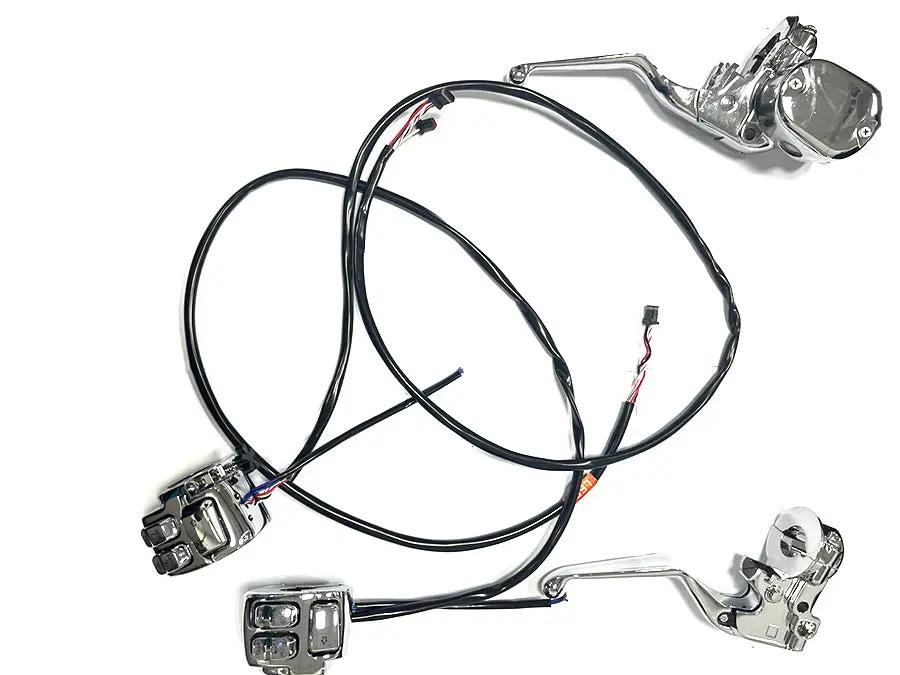 V-Twin Handlebar Control Kit Chrome for Harley Davidson XL Models (Part #78595) by V-Twin