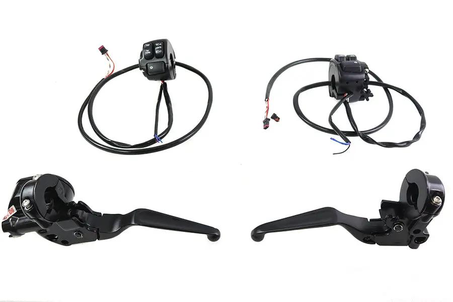 V-Twin Handlebar Control Kit Black for Harley Davidson XL (Part #78595B) by V-Twin