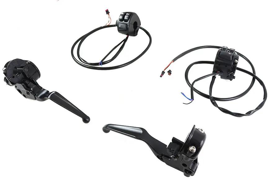 V-Twin Handlebar Control Kit Black for Harley Davidson XL (Part #78595B) by V-Twin