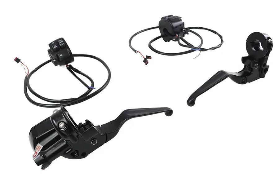 V-Twin Handlebar Control Kit Black for Harley Davidson XL (Part #78595B) by V-Twin