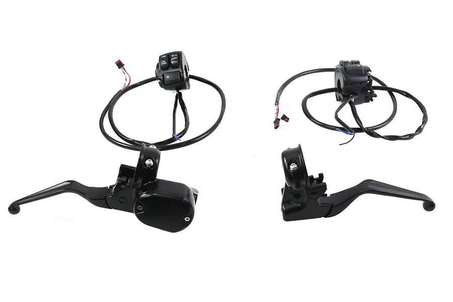 V-Twin Handlebar Control Kit Black for Harley Davidson XL (Part #78595B) by V-Twin