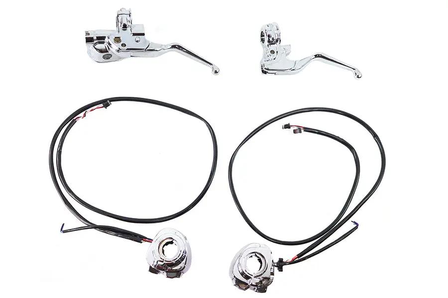V-Twin Handlebar Control Kit Chrome - Part #78596 for Harley Davidson XL Models by V-Twin