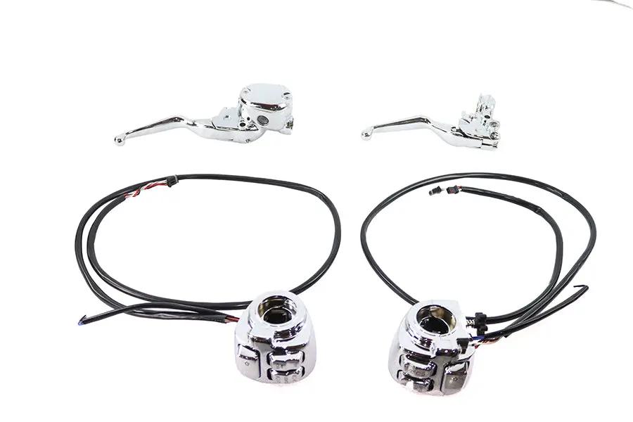 V-Twin Handlebar Control Kit Chrome - Part #78596 for Harley Davidson XL Models by V-Twin