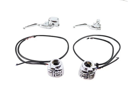 V-Twin Handlebar Control Kit Chrome - Part #78596 for Harley Davidson XL Models by V-Twin