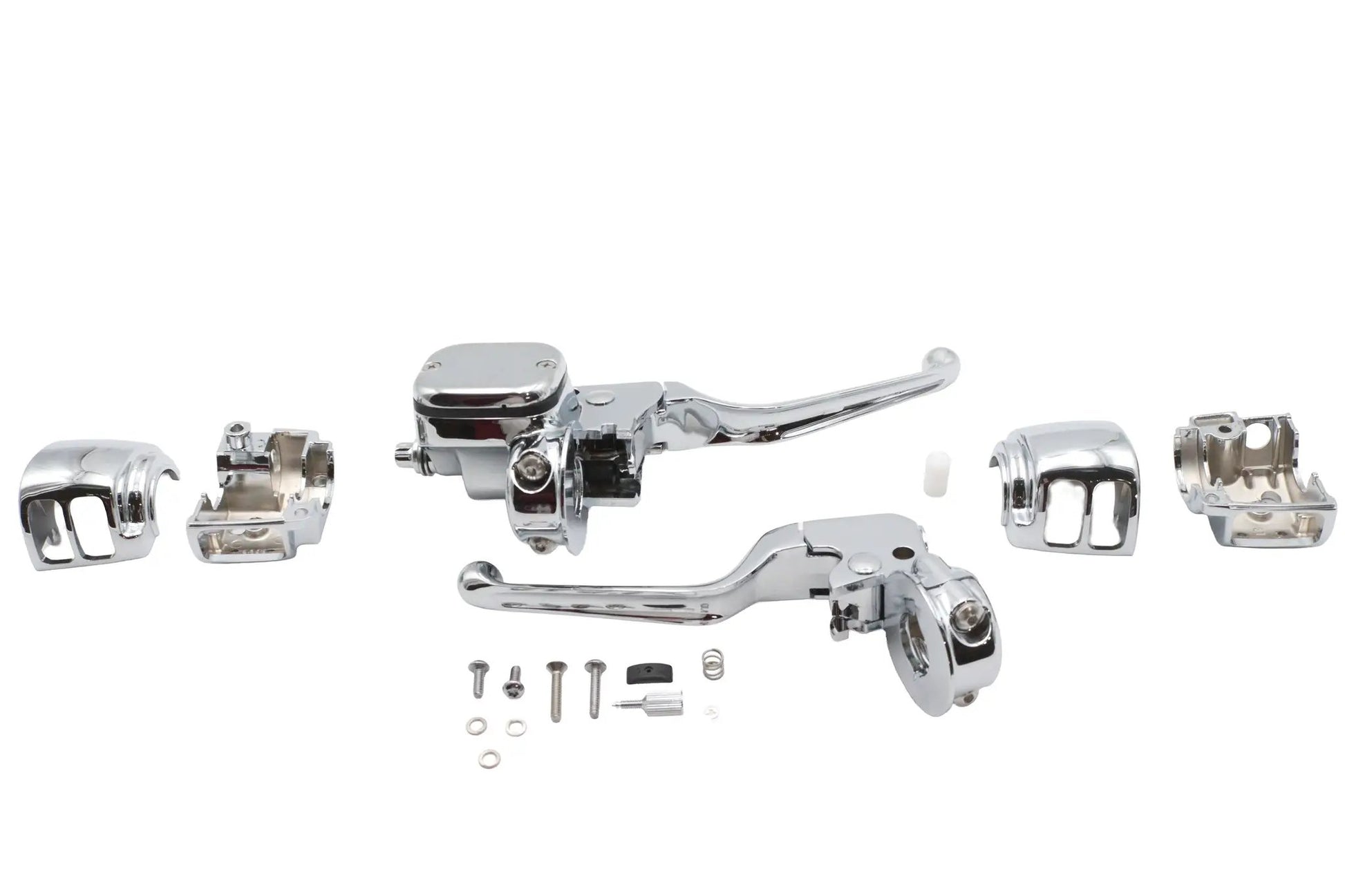 Ultima Handlebar Control Kit Chrome - Part 47-256 for Harley Davidson Motorcycles by Ultima