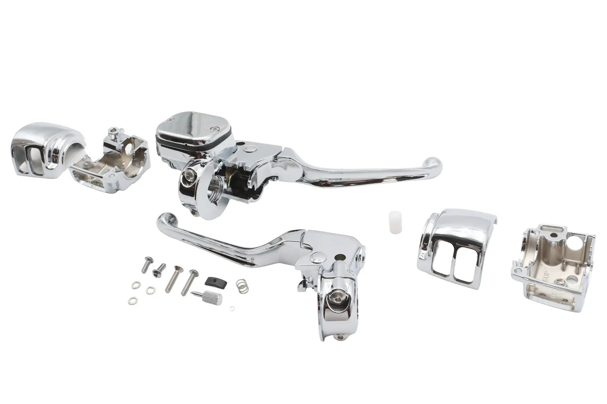 Ultima Handlebar Control Kit Chrome - Part 47-256 for Harley Davidson Motorcycles by Ultima
