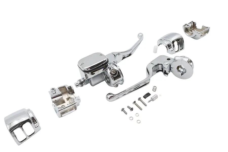Ultima Handlebar Control Kit Chrome - Part 47-256 for Harley Davidson Motorcycles by Ultima