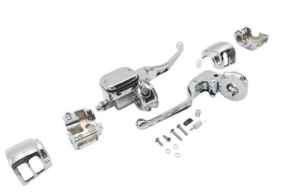 Ultima Handlebar Control Kit Chrome - Part 47-256 for Harley Davidson Motorcycles by Ultima