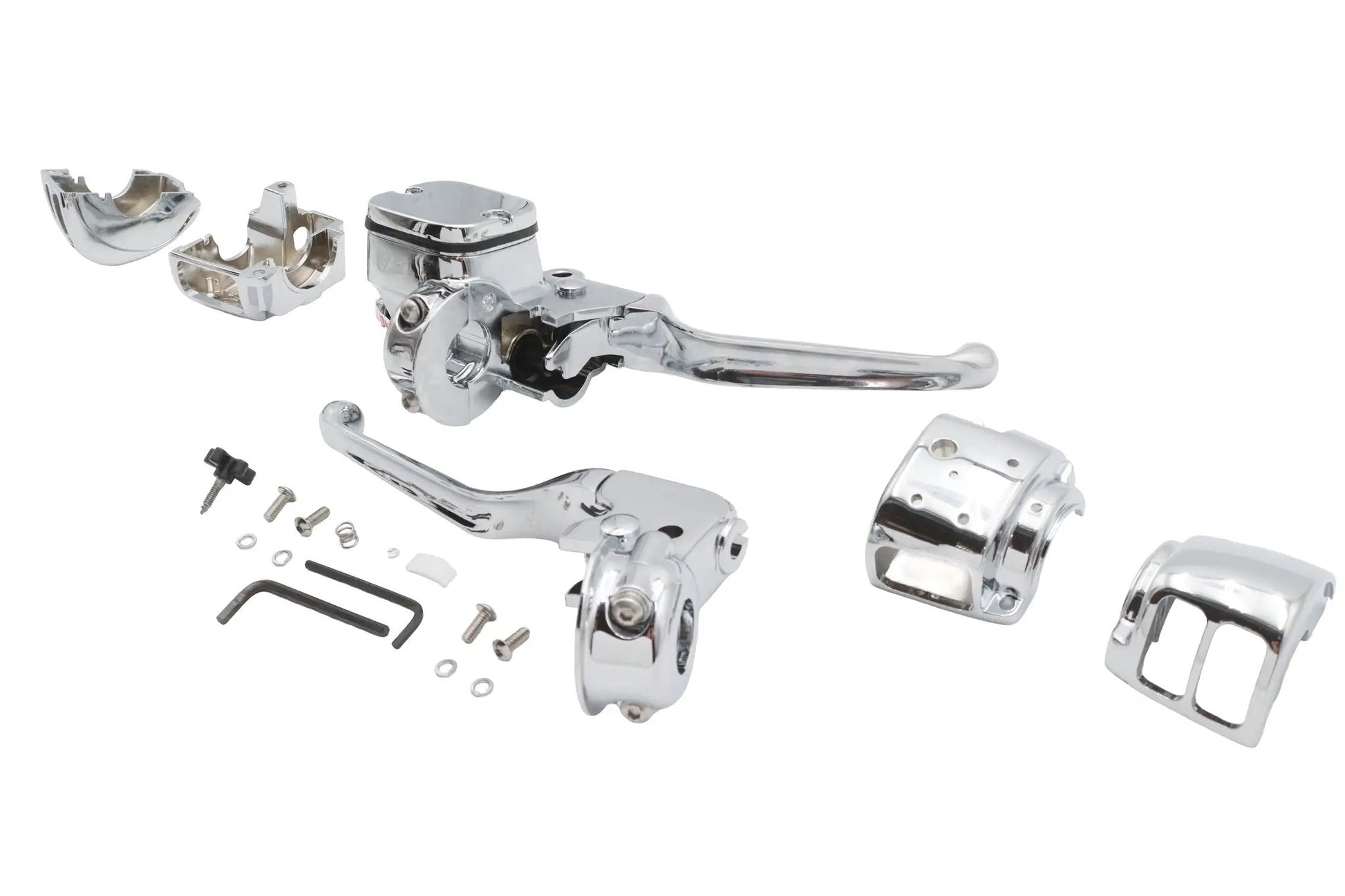 Ultima Handlebar Control Kit Chrome for Harley Davidson FLT - Part #47-259 by Ultima