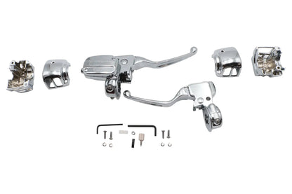 Ultima Chrome Handlebar Control Kit with Brake and Clutch Levers for Harley Davidson FLT by Ultima