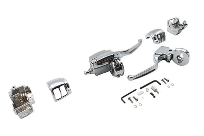 Ultima Chrome Handlebar Control Kit with Brake and Clutch Levers for Harley Davidson FLT by Ultima