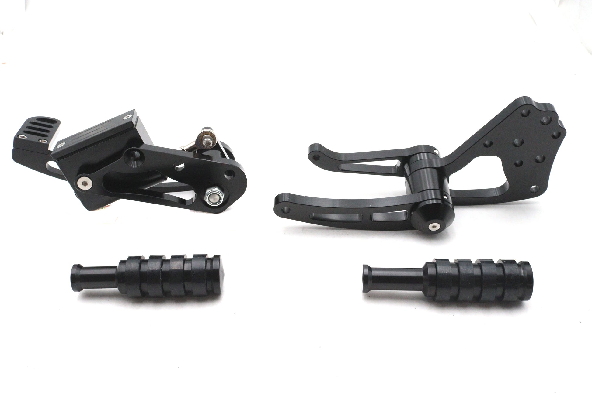 Ultima Billet Forward Control Kit Black with Rubber Footpegs and 3/4 Inch Bore Master Cylinder