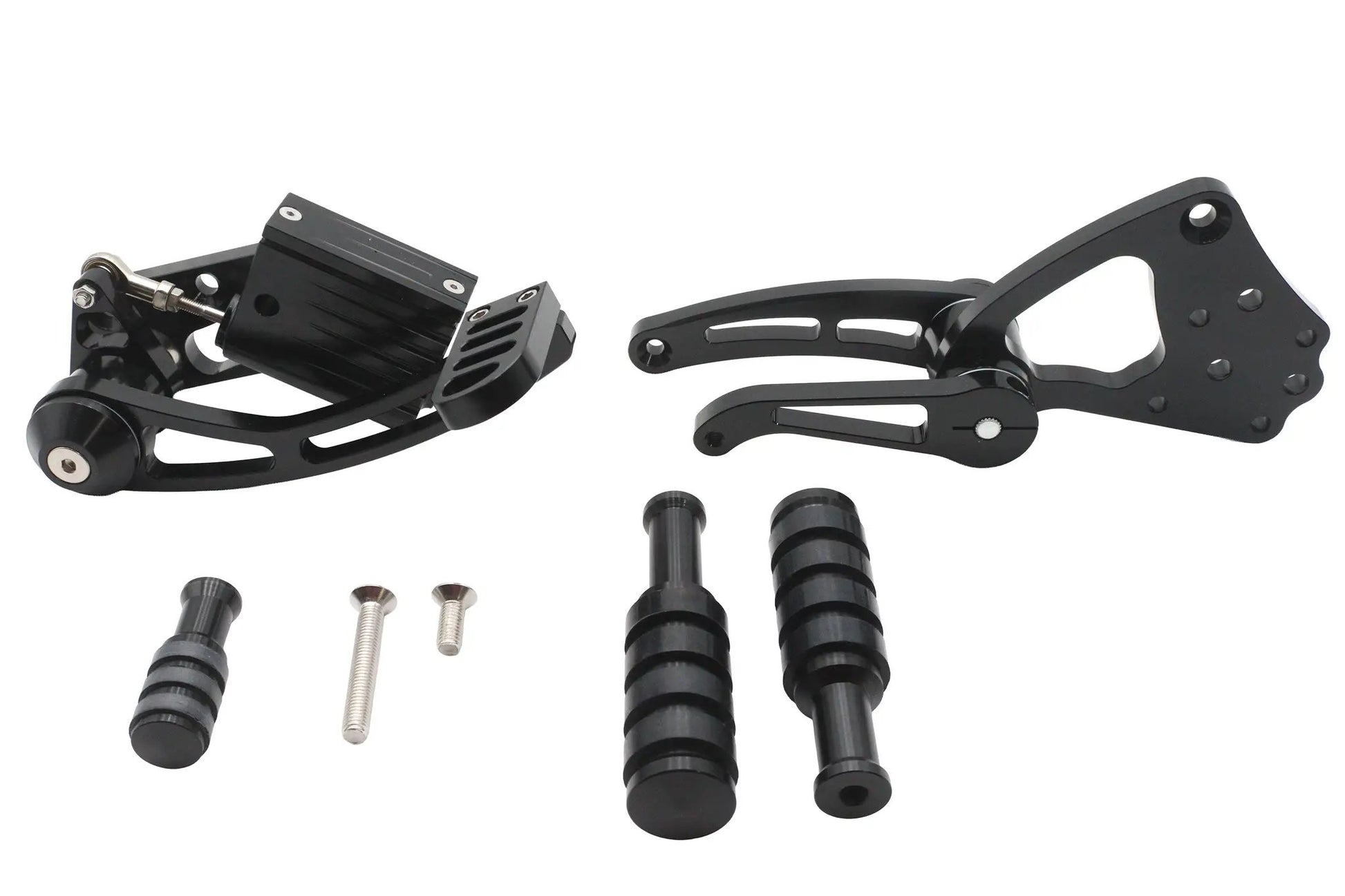 Ultima Billet Forward Control Kit Black with Rubber Footpegs and 5/8 inch Bore Master Cylinder by Ultima