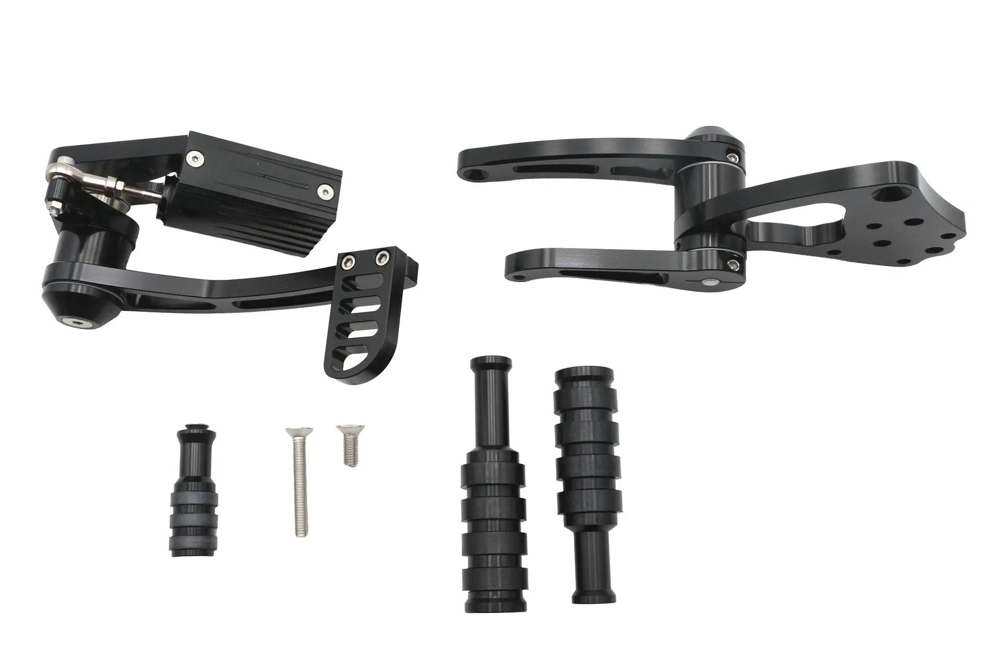 Ultima Billet Forward Control Kit Black with Rubber Footpegs and 5/8 inch Bore Master Cylinder by Ultima