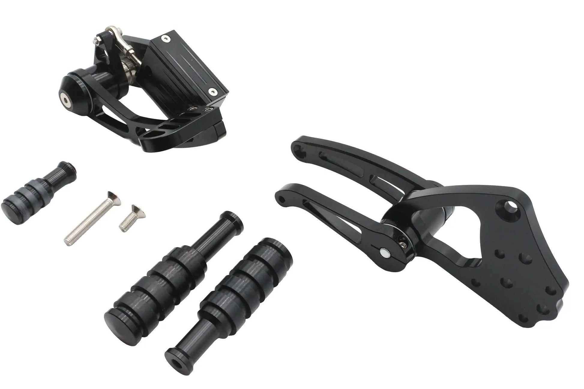Ultima Billet Forward Control Kit Black with Rubber Footpegs and 5/8 inch Bore Master Cylinder by Ultima