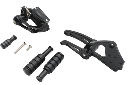 Ultima Billet Forward Control Kit Black with Rubber Footpegs and 5/8 inch Bore Master Cylinder by Ultima