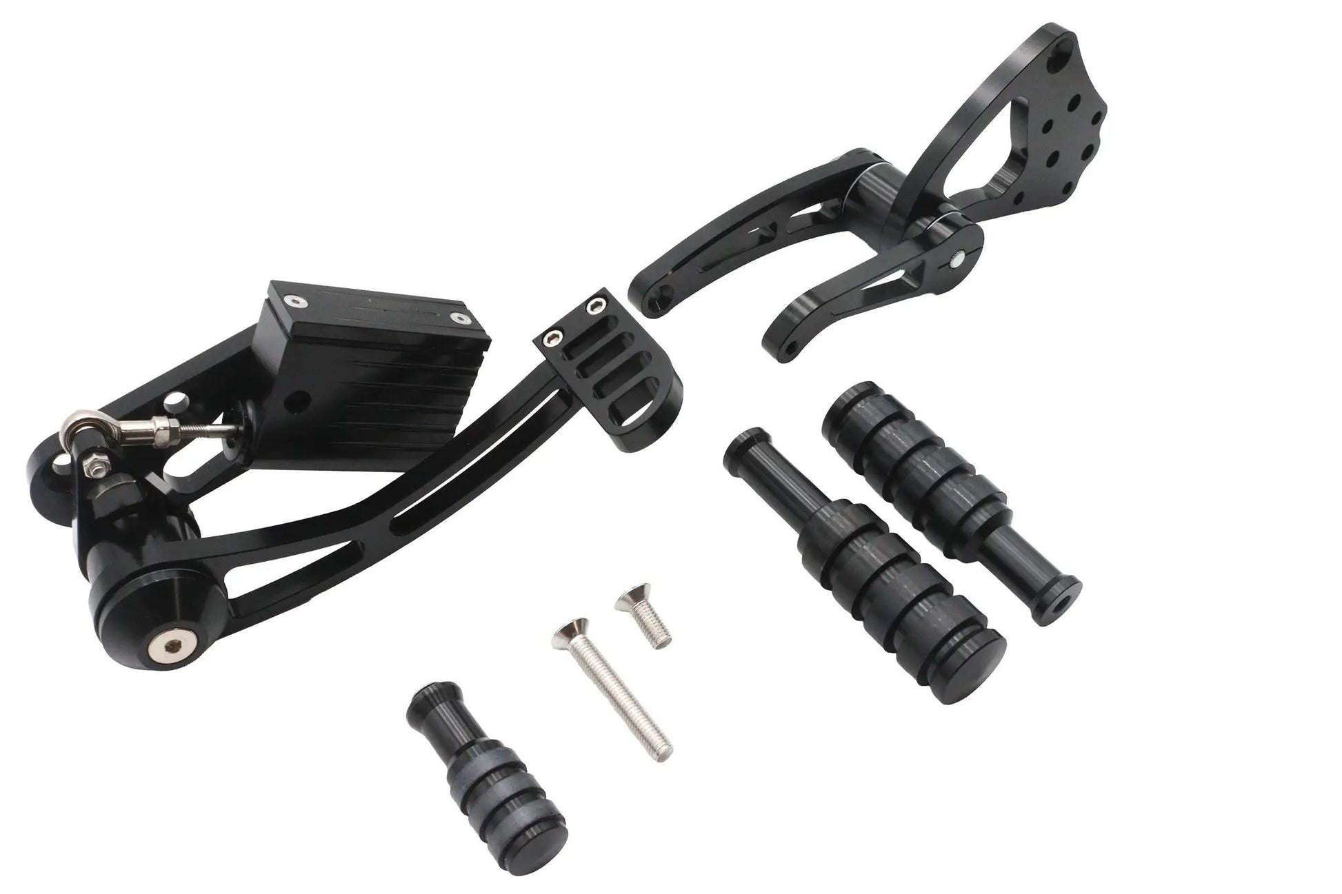 Ultima Billet Forward Control Kit Black with Rubber Footpegs and 5/8 inch Bore Master Cylinder by Ultima