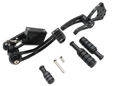 Ultima Billet Forward Control Kit Black with Rubber Footpegs and 5/8 inch Bore Master Cylinder by Ultima