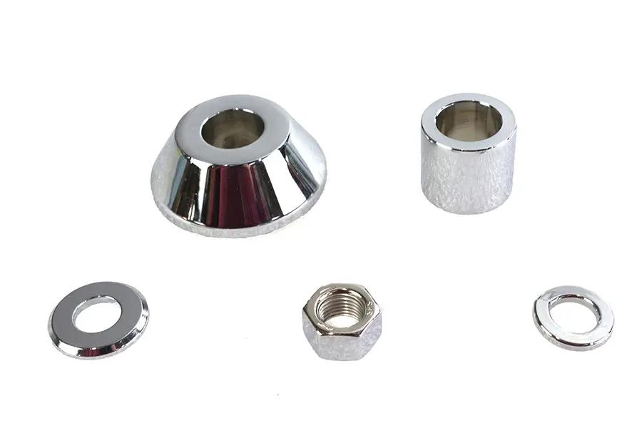 Colony Chrome Front Axle Spacer Kit Smooth Style for Harley Davidson FXSTD by Colony