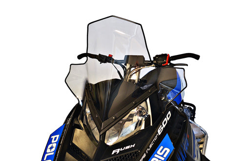 Powermadd Polaris Tall Clear Windshield with Black Fade, Part 11840