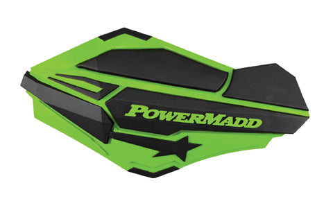 PowerMadd Sentinel Handguards for Kawasaki in Green and Black (Part #34403)