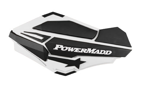 PowerMadd Sentinel Handguards, White/Black - Part Number 34428