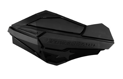 PowerMadd Sentinel Handguards in Black/Black - Durable ATV Hand Protection
