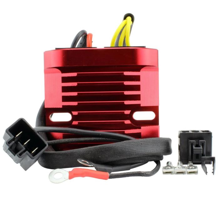 RMSTATOR Red Machined Aluminum MOSFET Regulator (Part Number RMS022-106222)