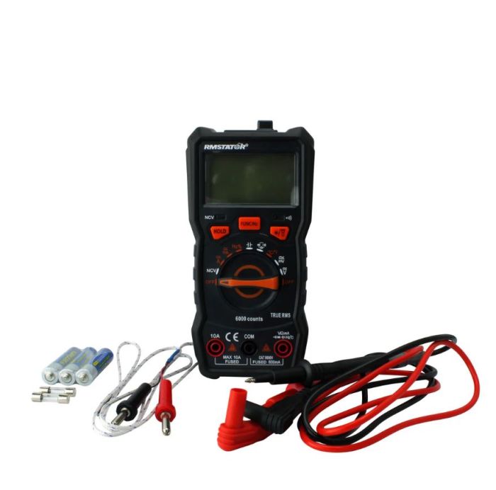 RMSTATOR RMS200-106165 Digital Multimeter for DC/AC Voltage and Resistance Measurement