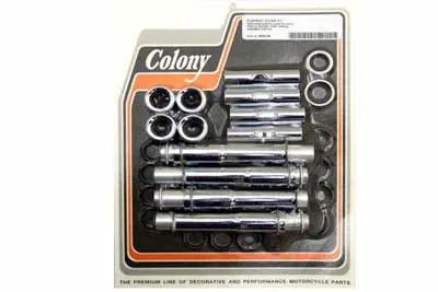 Colony Pushrod Cover Set for Adjustable Pushrods - Fits Harley Davidson XL Models by Colony