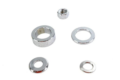 Colony Chrome Front Axle Spacer Kit Smooth Style for Harley Davidson FXD (2004-2005) by Colony