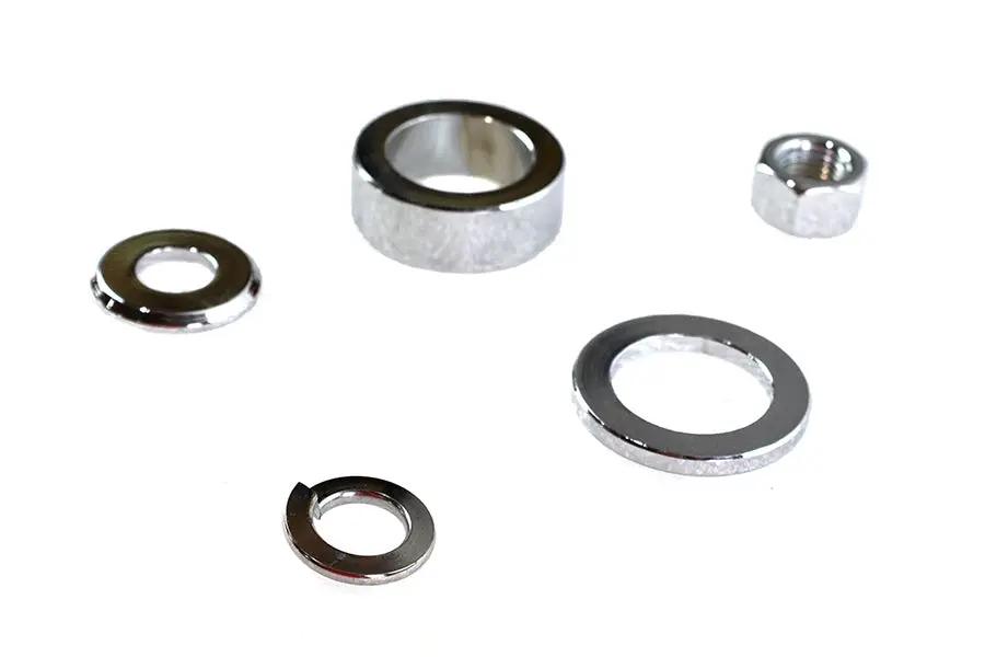 Colony Chrome Front Axle Spacer Kit Smooth Style for Harley Davidson FXD (2004-2005) by Colony