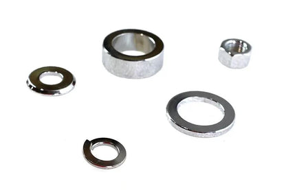 Colony Chrome Front Axle Spacer Kit Smooth Style for Harley Davidson FXD (2004-2005) by Colony