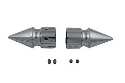 Colony Chrome Front Axle Cover Set Pike Style for Harley Davidson FLT (Set of 2) by Colony